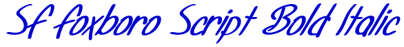 SF Foxboro Script Bold Italic الخط